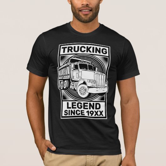 Trucking Legend Dump Truck aanpassen T-shirt (Voorkant)