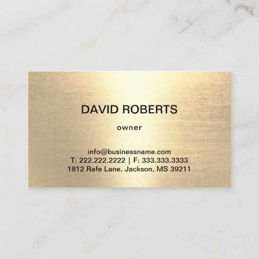 Trucking Service Modern Gold Semi Truck Zwart Visitekaartje (Achterkant)