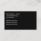 Trucking Service Professional Driver Visitekaartje (Achterkant)