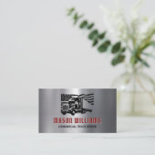 Trucking Transport Metal Design Trucker Company Visitekaartje (Staand voorkant)