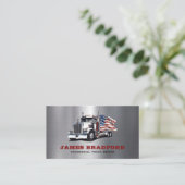 Trucking Transport Metal Log Trucker Company Visitekaartje (Staand voorkant)
