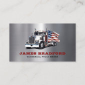 Trucking Transport Metal Log Trucker Company Visitekaartje (Voorkant)