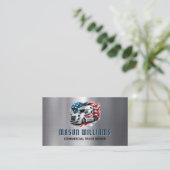 Trucking Transport Trucker Company American Flag Visitekaartje (Staand voorkant)