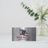 Trucking Transport Trucker Company Amerikaanse vla Visitekaartje (Staand voorkant)