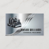 Trucking Transport Trucker Company Metaal Visitekaartje (Voorkant)