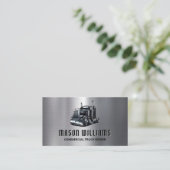 Trucking Transport Trucker Company Metaal Visitekaartje (Staand voorkant)