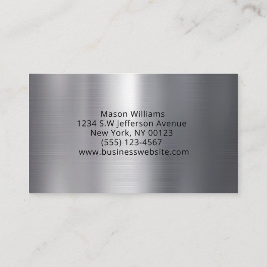 Trucking Transport Trucker Company Metaal Visitekaartje (Achterkant)