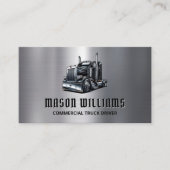 Trucking Transport Trucker Company Metaal Visitekaartje (Voorkant)