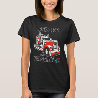 Trucks And Mascara Vintage Female Trucker Girl Fre T-shirt