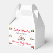 Trucks baby in aanbouw baby shower bedankdoosjes (Voorkant Zijde)
