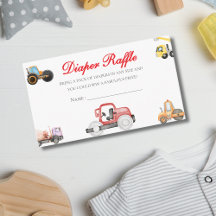 Trucks baby in aanbouw baby shower Luier