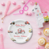 Trucks baby in aanbouw baby shower papieren bordje (Feest)