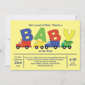 Trucks Baby shower Dump Truck Boy Kaart (Voorkant)