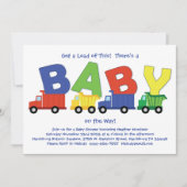 Trucks Baby shower Dump Truck Boy Kaart (Voorkant)