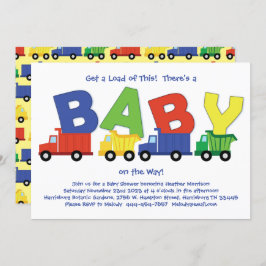 Trucks Baby shower Dump Truck Boy Kaart