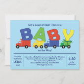 Trucks Baby shower Dump Truck Boy Kaart (Voorkant)