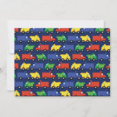 Trucks Baby shower Dump Truck Boy Kaart (Achterkant)