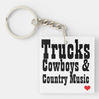 Trucks Cowboys & Country Music Sleutelhanger
