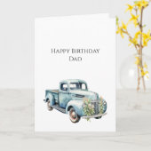 Trucks Dad Birthday Kaart (Gele Bloem)