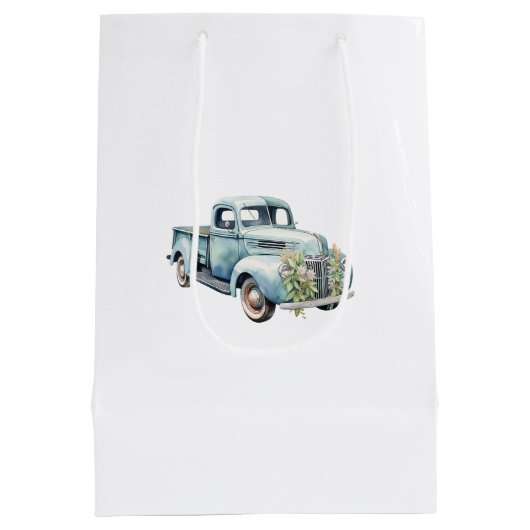 Trucks Dad Birthday Medium Cadeauzakje (Achterkant)