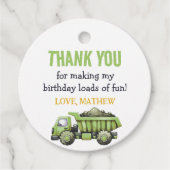 Trucks & Diggers Bouw 1e verjaardag Bedankjes Labels (Voorkant)