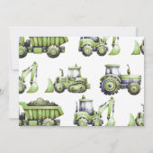 Trucks & Diggers Bouw 2e Verjaardag Foto Kaart (Achterkant)