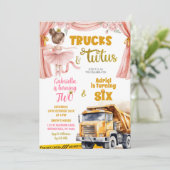 Trucks en Tutus gezamenlijke verjaardag Kaart (Staand voorkant)