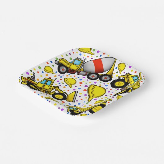Trucks Party Paper Plates Papieren Bordje (Gebogen)