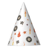 Trucks Racing Checkers Moderne Waterverf Wit Feesthoedjes (Voorkant)