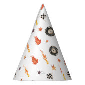 Trucks Racing Checkers Moderne Waterverf Wit Feesthoedjes (Links)