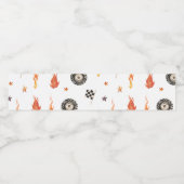 Trucks Racing Checkers Moderne Waterverf Wit Waterfles Etiket (Enkel label)