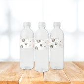 Trucks Racing Checkers Moderne Waterverf Wit Waterfles Etiket