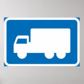 Trucks Road Sign Poster (Voorkant)