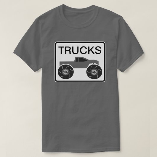 Trucks Street Sign T-shirt (Design voorkant)