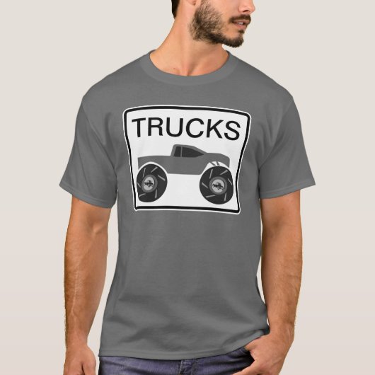 Trucks Street Sign T-shirt (Voorkant)
