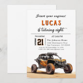 Trucks verjaardagsfeestje uitnodiging (Voorkant / Achterkant)