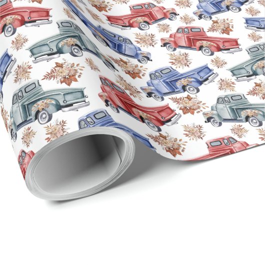  Trucks Wrapping Paper Cadeaupapier (Rol Hoek)