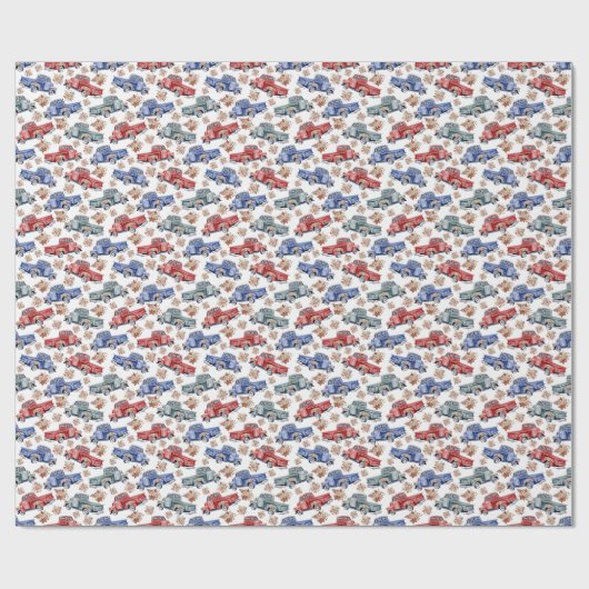  Trucks Wrapping Paper Cadeaupapier (Vlak)