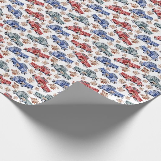  Trucks Wrapping Paper Cadeaupapier (Hoek)