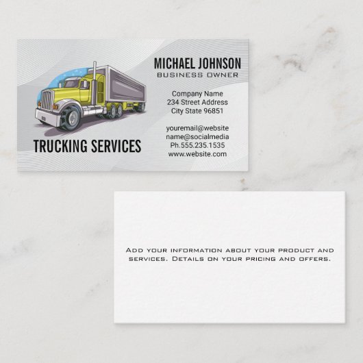 Truckvervoer | transportstuurprogramma visitekaartje