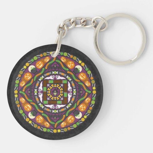 Trucs en Treats Mandala Acryl Sleutelhanger (Achterkant)