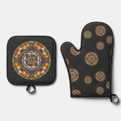 Trucs en Treats Mandala Ovenwant & Pannenlap Set (Voorkant)