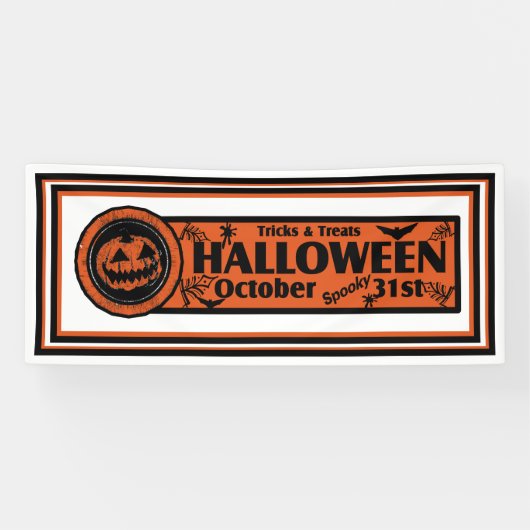 Trucs & Treats Halloween White BKG Spandoek (Horizontaal)