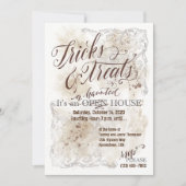 Trucs & Treats  Haunted House Party Kaart (Voorkant)