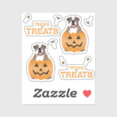 Trucs voor snoepjes Engelse Bulldog Oranje Sticker (Vel)