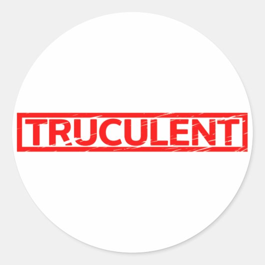 Truculent Stamp Ronde Sticker (Voorkant)
