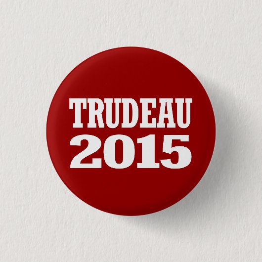 Trudeau 2015 ronde button 3,2 cm (Voorkant)