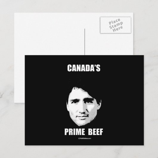 Trudeau - Canada's Prime Beef - PNG.nl Briefkaart (Voorkant / Achterkant)