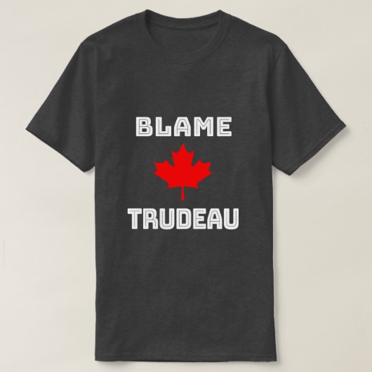 Trudeau de schuld T-shirt (Design voorkant)