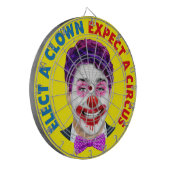 Trudeau-kroongezicht, kies een clown die een circu dartbord (Voorkant Links)